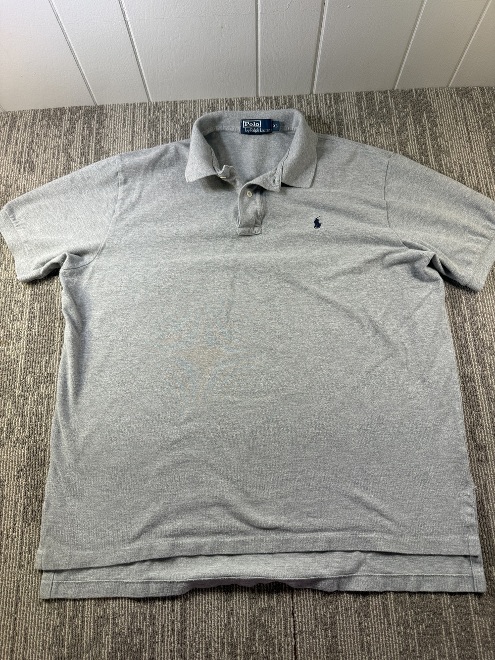 Polo By Ralph Lauren Polo Shirt Mens XL Gray Pony Logo Short Sleeve Casual Knit